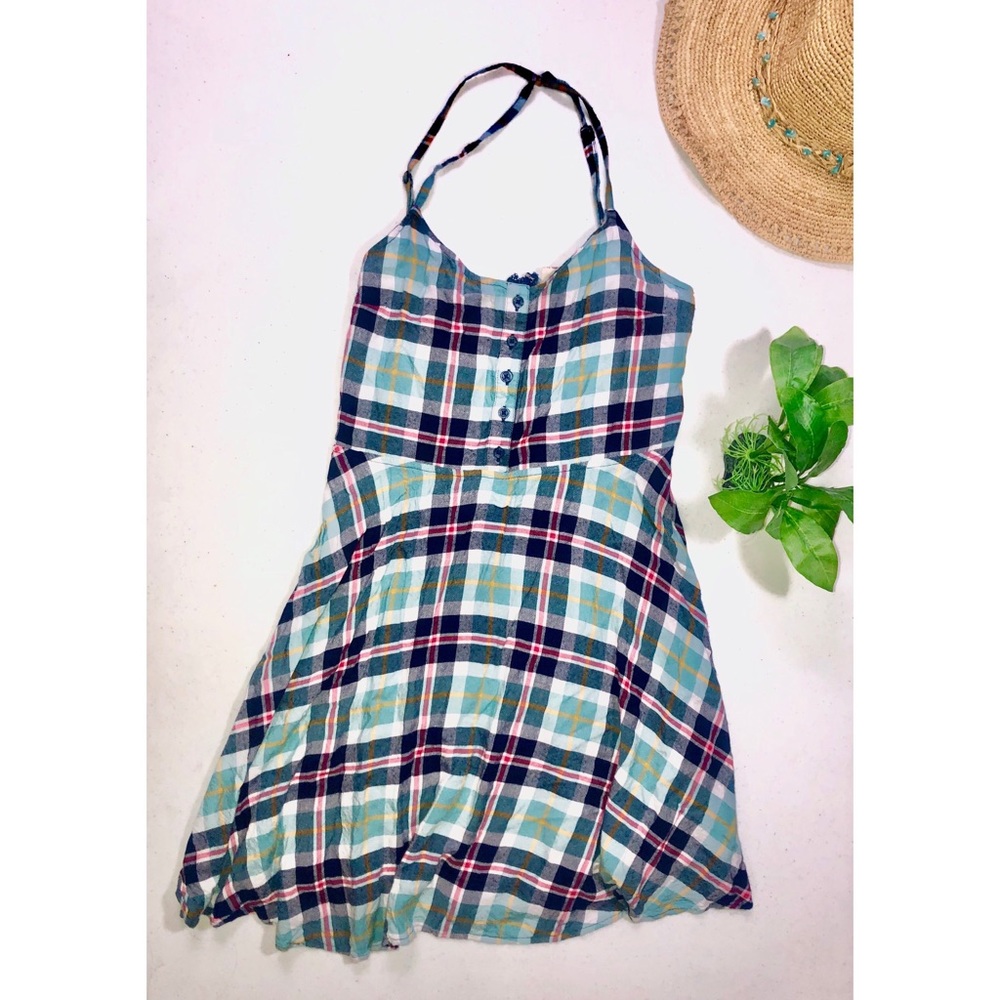 Checker print dress